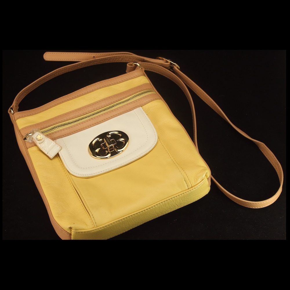NWOT Emma Fox Crossbody Purse Yellow/Tan